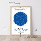 The Blue Nile Starmap with custom message and spotify music