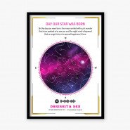 Galactic Star Starmap with custom message and spotify music