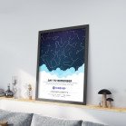 Into the Clouds Starmap with custom message and spotify music