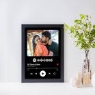 Black Rose Printed Spotify Music with Frame