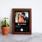 Black Rose Printed Spotify Music with Frame