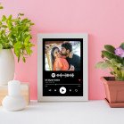 Black Rose Printed Spotify Music with Frame