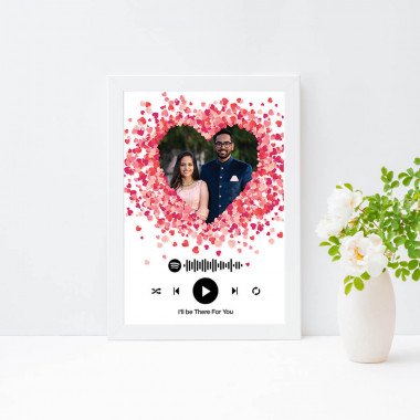 Frame of Love Printed Spotify Music with Frame