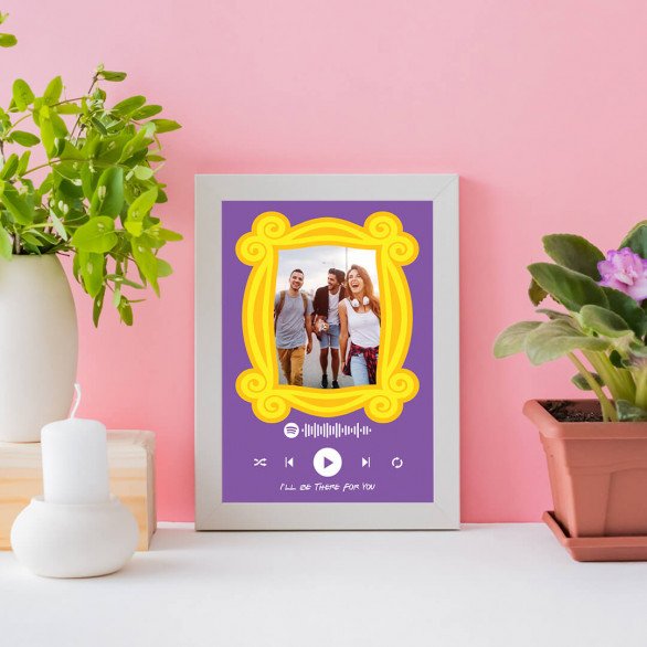 Friends Frame Printed Spotify Music with Frame