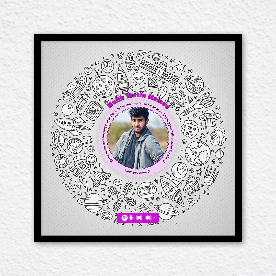 Doodle Art Frames a personalized unique gift to surprise on birthday or anniversary