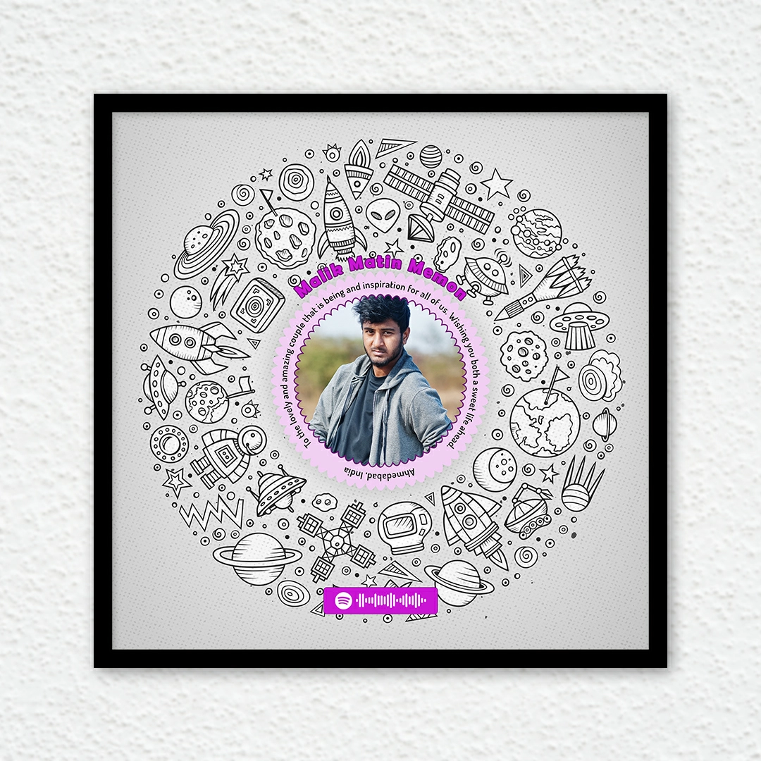 Doodle Art Frames a personalized unique gift to surprise on birthday or anniversary