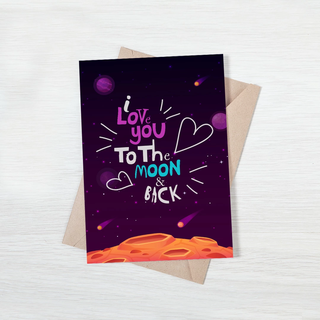 Love you to Moon and Back Greeting Card