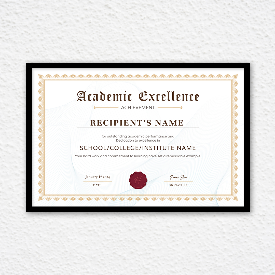 success achievement excellence certificate for employee